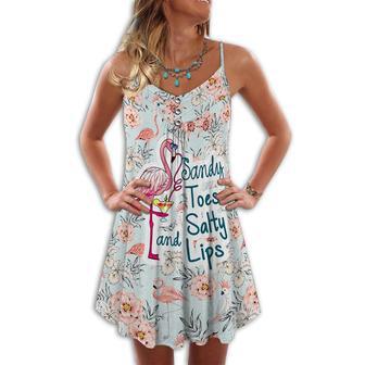 Flamingo Loves Toes Summer Tropical Vibes - Summer Dress | Newhawaiianshirts UK