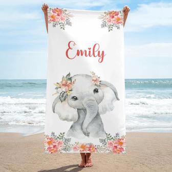 Flower Design Personalized Beach Towels Kids Adults Custom Gift | Newhawaiianshirts AU