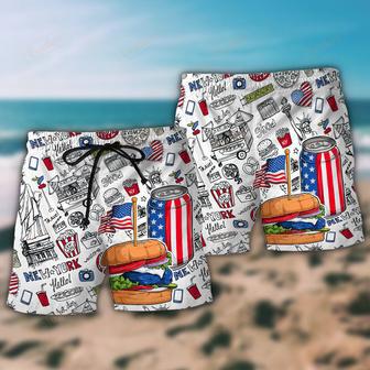 Food Independence Day Beach Short | Newhawaiianshirts AU