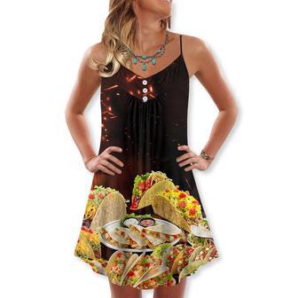 Food Tacos Fast Food Delicious - V-Neck Sleeveless Cami Dress | Newhawaiianshirts