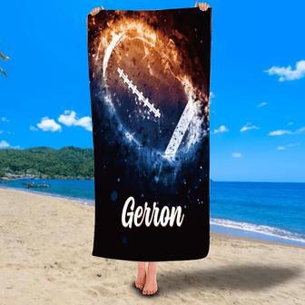 Football Design Personalized Beach Towels Adults Kids Unique Gift | Newhawaiianshirts AU