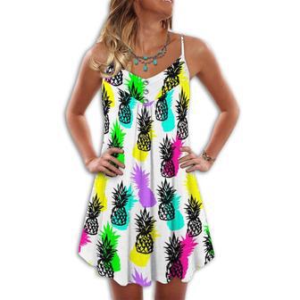 Fruit Pineapple Tropical Vibes Colorful - Summer Dress | Newhawaiianshirts