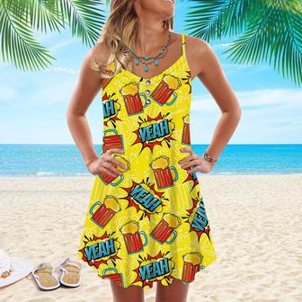 Funny And Drinking Beer Spaghetti Strap Summer Dress | Newhawaiianshirts