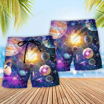 Galaxy Astronomy Galaxy Colorful Solar Beach Short | Newhawaiianshirts CA