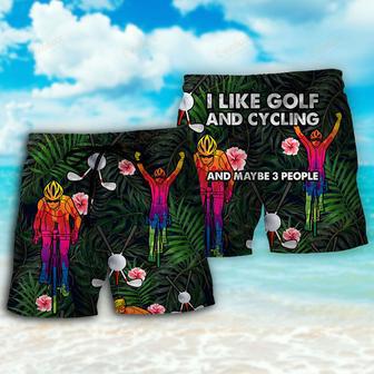 Golf I Like Golf And Cycling Beach Short | Newhawaiianshirts UK