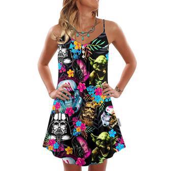 Halloween Starwars Horror Summer Tropical - V-Neck Sleeveless Cami Dress | Newhawaiianshirts