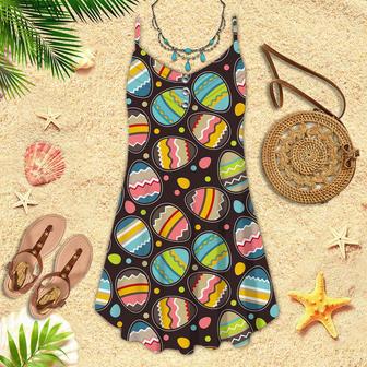 Happy Easter Aloha Spaghetti Strap Summer Dress | Newhawaiianshirts UK