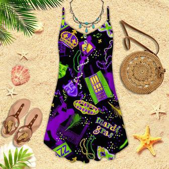 Happy Mardi Gras Spaghetti Strap Summer Dress | Newhawaiianshirts AU