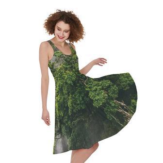 High Mountain Print Sleeveless Knee Length Dress | Newhawaiianshirts DE