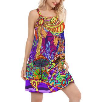 Hippie Colorful Love Life - Women's Sleeveless Cami Dress | Newhawaiianshirts AU