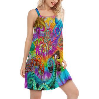 Hippie Let's Get Octopus - Women's Sleeveless Cami Dress | Newhawaiianshirts