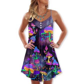 Hippie Mushroom Hippie Life Lover - V-Neck Sleeveless Cami Dress | Newhawaiianshirts