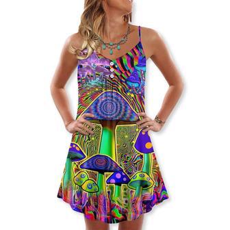 Hippie Mushroom Stunning Magic Style - V-Neck Sleeveless Cami Dress | Newhawaiianshirts DE