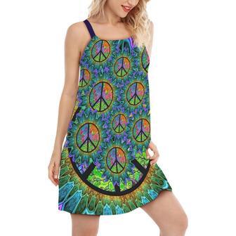 Hippie Peace Life Color - Women's Sleeveless Cami Dress | Newhawaiianshirts AU