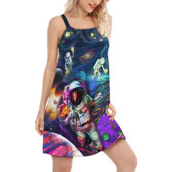 Hippie Peace Life Into The Galaxy Sky - Women's Sleeveless Cami Dress | Newhawaiianshirts CA