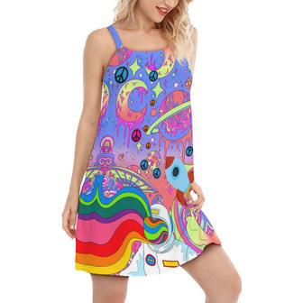 Hippie Planet Peace The Colorful Of Life - Women's Sleeveless Cami Dress | Newhawaiianshirts CA