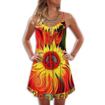 Hippie Sunflower Pattern - Summer Dress | Newhawaiianshirts UK