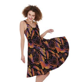 Indian Tribal Dream Catcher Print Sleeveless Knee Length Dress | Newhawaiianshirts CA