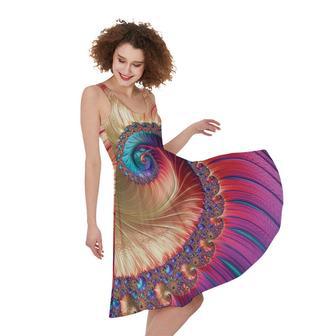 Infinite Fractal Print Sleeveless Knee Length Dress | Newhawaiianshirts AU