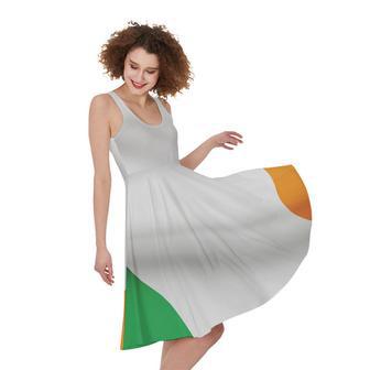 Irish Flag Print Sleeveless Knee Length Dress | Newhawaiianshirts DE