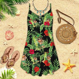 Irish Leprechaun With Flower Happy St Patrick’S Day Spaghetti Strap Summer Dress | Newhawaiianshirts AU