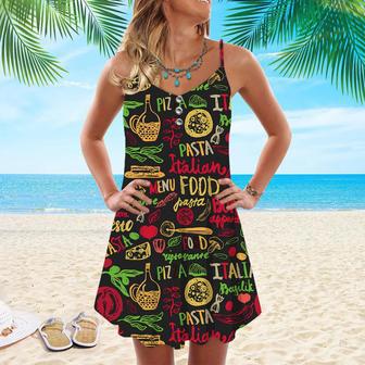 Italian Food Spaghetti Strap Summer Dress | Newhawaiianshirts