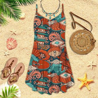 Japanese Food Style Spaghetti Strap Summer Dress | Newhawaiianshirts UK