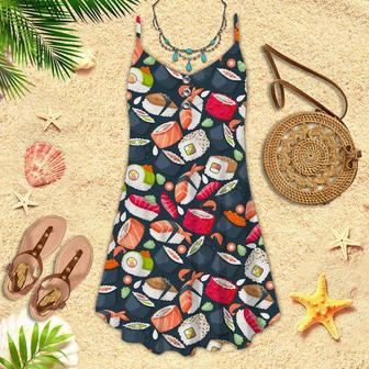 Japanese Sushi Spaghetti Strap Summer Dress | Newhawaiianshirts