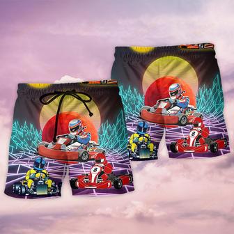 Kart Racing To The Universe Beach Short | Newhawaiianshirts AU