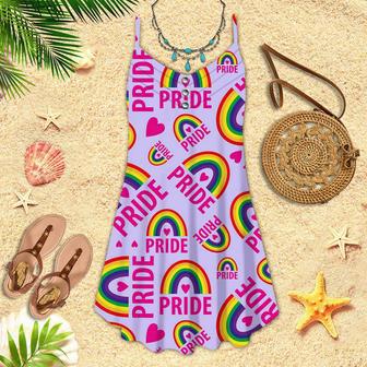 LGBT Pride Month Spaghetti Strap Summer Dress | Newhawaiianshirts DE