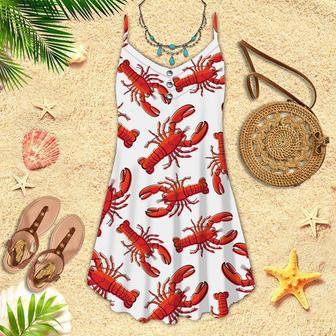 Life Is Better With Red Lobster Seafood Spaghetti Strap Summer Dress | Newhawaiianshirts CA