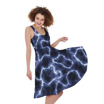 Lightning Chain Print Sleeveless Knee Length Dress | Newhawaiianshirts