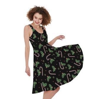 Lights Christmas Pattern Print Sleeveless Knee Length Dress | Newhawaiianshirts UK