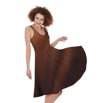 Liquid Chocolate Print Sleeveless Knee Length Dress | Newhawaiianshirts AU