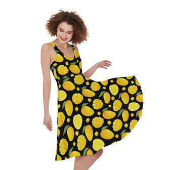 Mango Pattern Print Sleeveless Knee Length Dress | Newhawaiianshirts AU