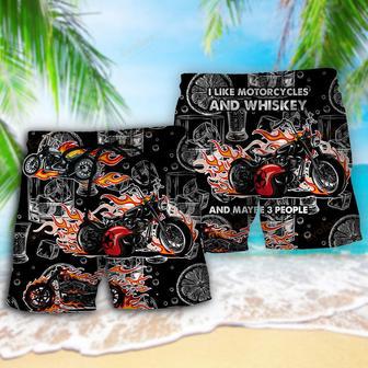 Motorcycle I Like Motorcycles And Whiskey Beach Short | Newhawaiianshirts UK