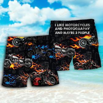 Motorcycle Photography I Like Motorcycles And Photography Beach Short | Newhawaiianshirts CA