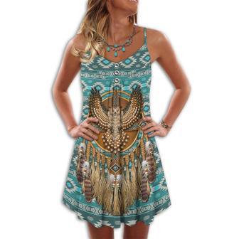 Native Owls Summer Blue Vibes Pattern - Summer Dress | Newhawaiianshirts DE