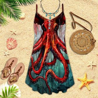 Octopus Spaghetti Strap Summer Dress | Newhawaiianshirts