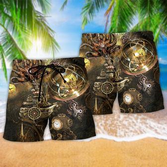 Octopus Steampunk Revolution Snow Style Beach Short | Newhawaiianshirts DE