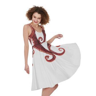 Octopus Tentacles Print Sleeveless Knee Length Dress | Newhawaiianshirts UK