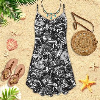 Passion For Motocycle Mechanic Spaghetti Strap Summer Dress | Newhawaiianshirts UK