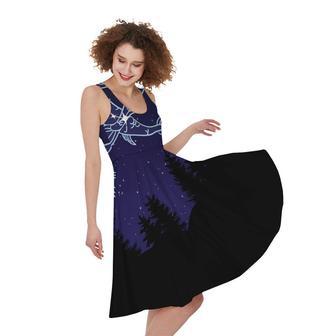 Pisces Constellation Print Sleeveless Knee Length Dress | Newhawaiianshirts AU