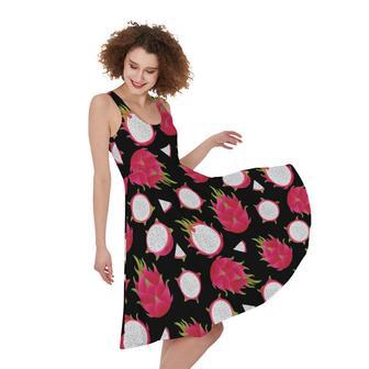 Pitaya Pattern Print Sleeveless Knee Length Dress | Newhawaiianshirts AU