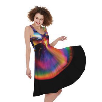 Rave Bubble Print Sleeveless Knee Length Dress | Newhawaiianshirts