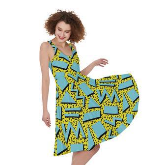 Retro Funky Pattern Print Sleeveless Knee Length Dress | Newhawaiianshirts DE