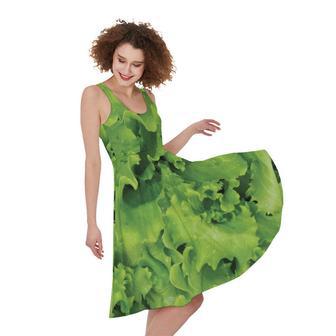 Salad Vegetable Print Sleeveless Knee Length Dress | Newhawaiianshirts CA