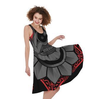 Scary Joker Card Print Sleeveless Knee Length Dress | Newhawaiianshirts CA