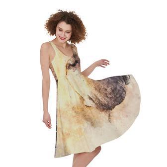 Shar Pei Portrait Print Sleeveless Knee Length Dress | Newhawaiianshirts