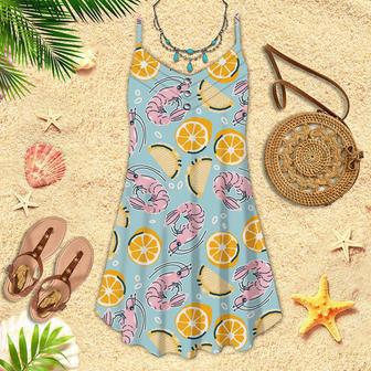 Shrimps Lover Pattern Spaghetti Strap Summer Dress | Newhawaiianshirts UK